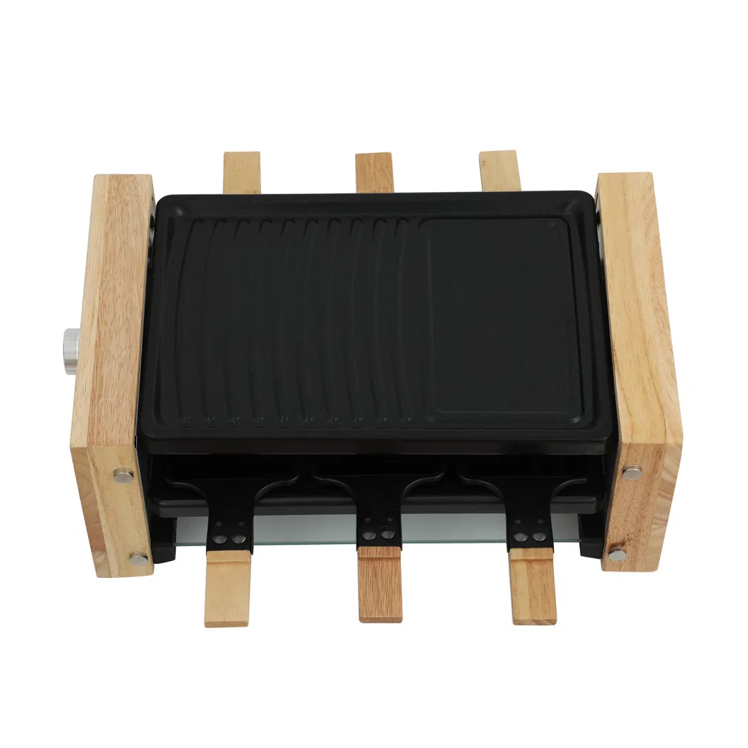 Wooden Raclette Grill for Household BBQ Grill Machine Vegetable Grill